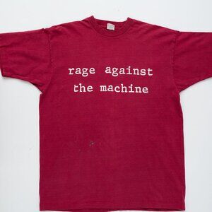 Share 90s Vintage Rage Against the Machine Maroon Molotov Cocktail XL Shirt